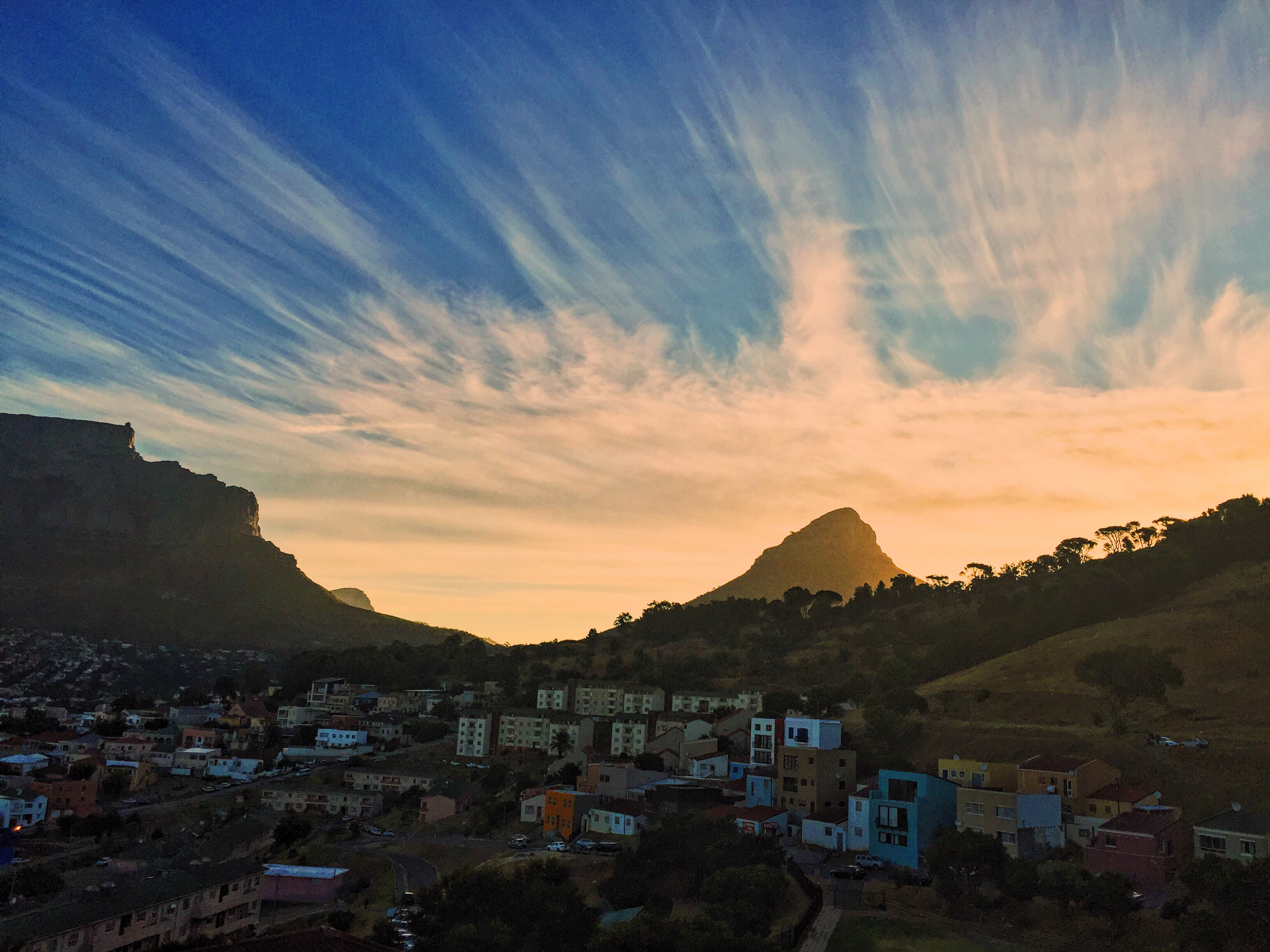 Bo Kaap & Table Mountain, Cape Town by Greer Cowan