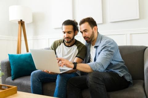 Gay couple using online learning